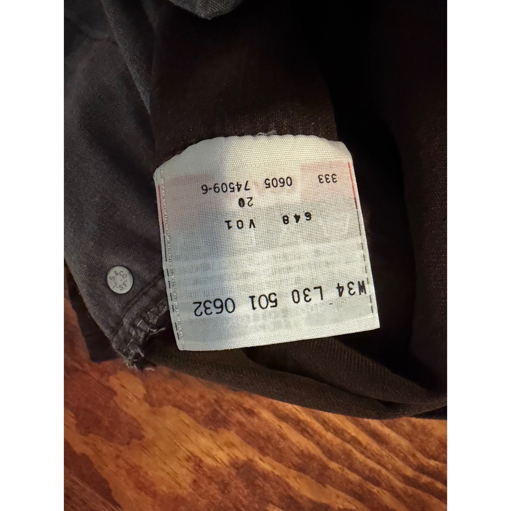Levi's 501 Original Fit Jeans Mens 34x30 Brown Button Fly Straight Leg Denim - Picture 5 of 6